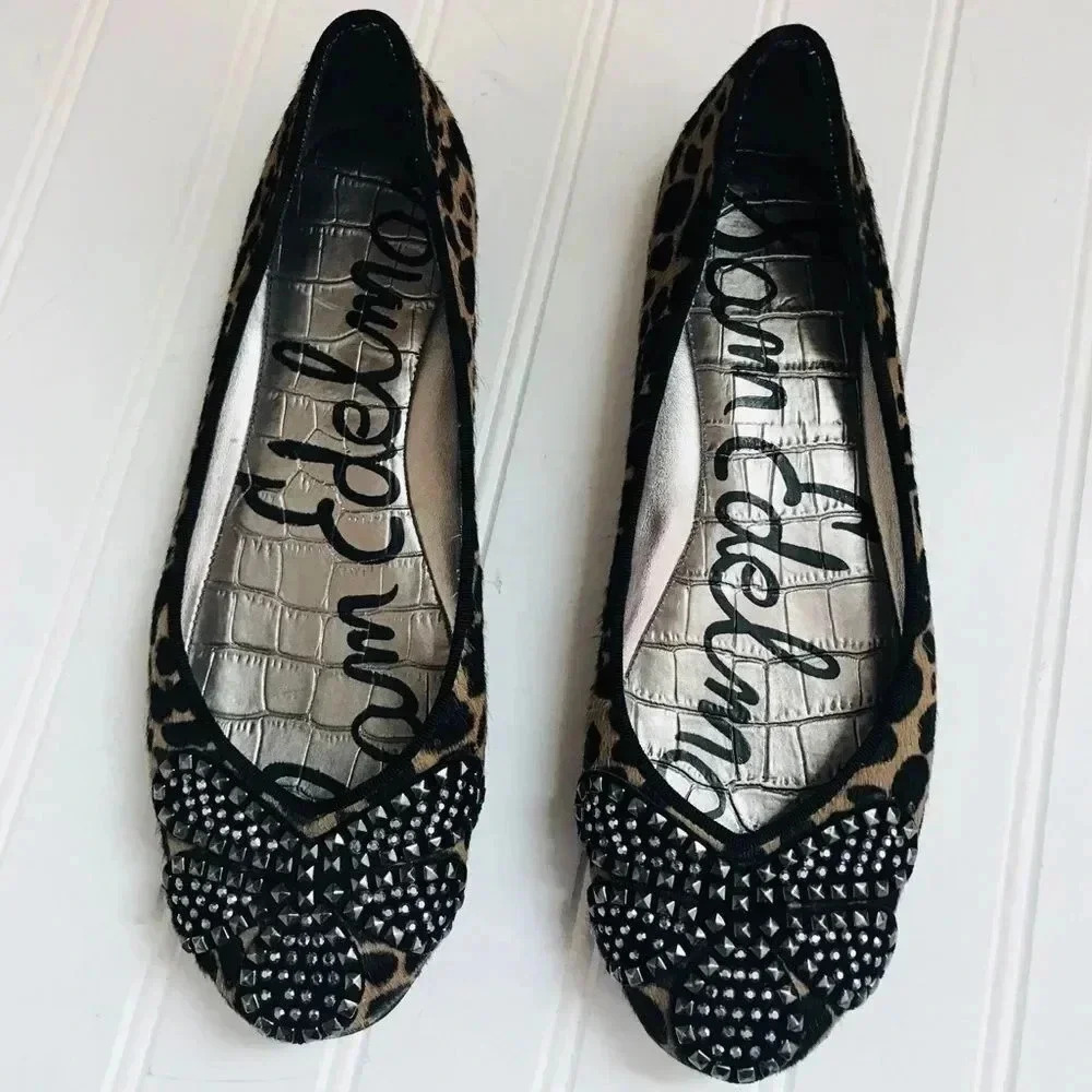 Sam Edelman Leopard Flats - Picture 2 of 8